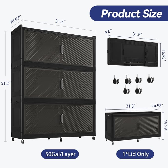 150 Gallon Extra Large Collapsible Storage Bin - Image 2