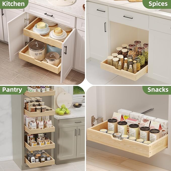 Pull Out Drawers for Cabinets, 16½” W x 21” D Soft Close Slide Out Drawers for - Image 7