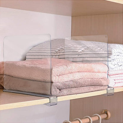 Sorbus 6 Acrylic Shelf Dividers - Image 2