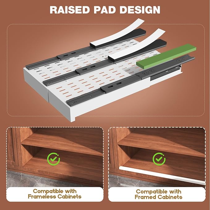 2 Pack Pull Out Cabinet Organizer Expandable Width and Depth, Slide Out Drawers - Image 2