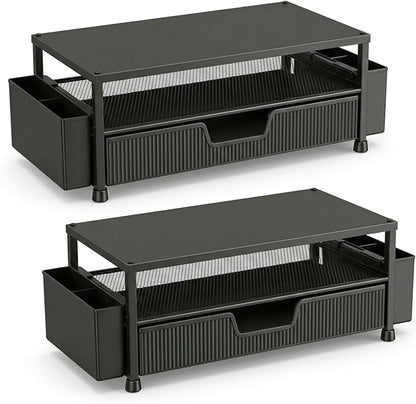 ECOLOVI Desk Organizer and Accessories, 2-Tier Computer Monitor Stand Rise by ECOLOVI