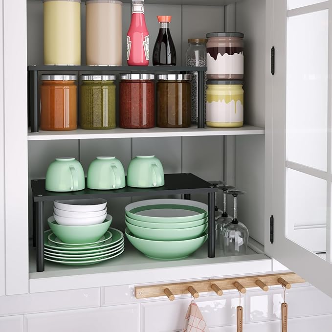 Cabinet Organizer Shelf, Kitchen Counter Shelves, Bamboo Spice Rack Countertop - Image 2