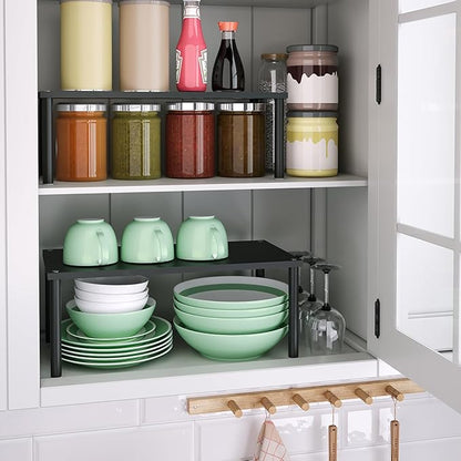 Cabinet Organizer Shelf, Kitchen Counter Shelves, Bamboo Spice Rack Countertop - Image 2