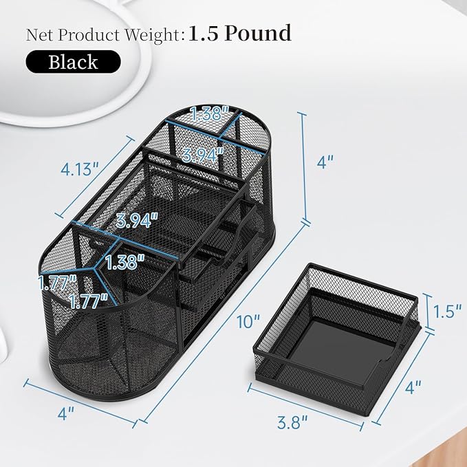 SUPEASY Mesh Desk Organizer, Desk Organizers and Accessories, Pen Holder - Image 3