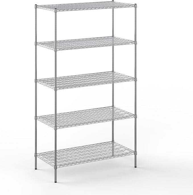 24" Deep x 48" Wide x 86" Height Wire Shelving Kit | 5-Tier | NSF Commercial by Regal+Altair