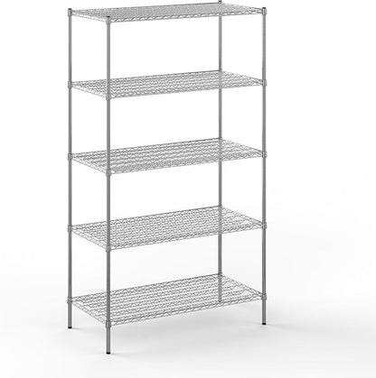 24" Deep x 48" Wide x 86" Height Wire Shelving Kit | 5-Tier | NSF Commercial by Regal+Altair