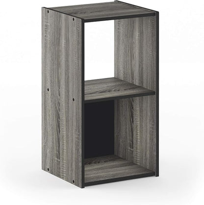 Furinno Pelli Cubic Storage Cabinet, French Oak Grey/Black - Image 4