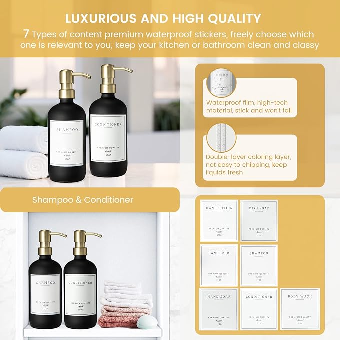 Glass Soap Dispenser for Kitchen, Farmhouse Dish Soap Dispenser&Hand Soap - Image 4