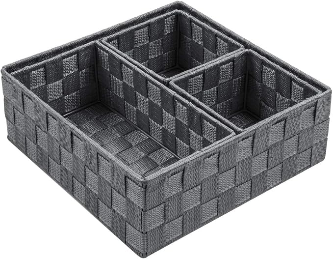 Posprica Woven Storage Baskets for Organizing, Small Baskets Cube Bin Container by Posprica