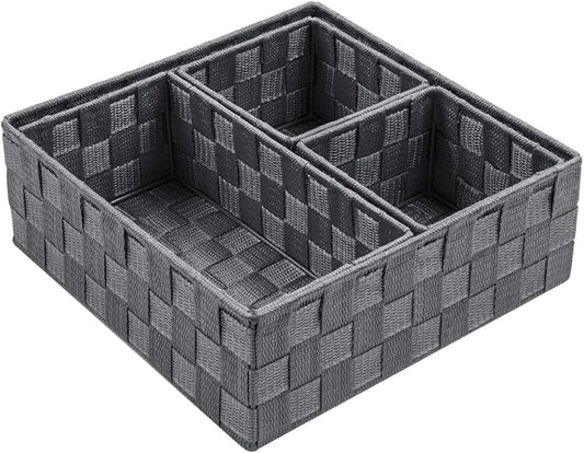 Posprica Woven Storage Baskets for Organizing, Small Baskets Cube Bin Container by Posprica