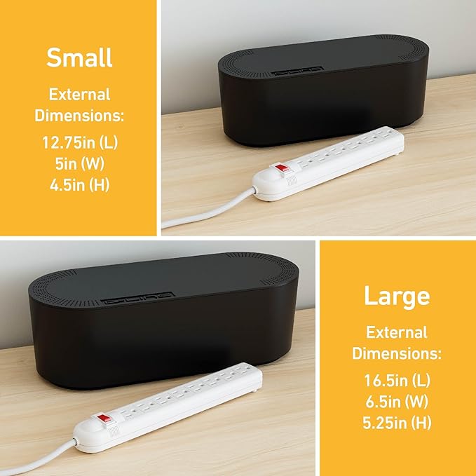 D-Line Cable Management Box, Power Strip Holder, Floor Outlet Hiders, Desk Cord - Image 4