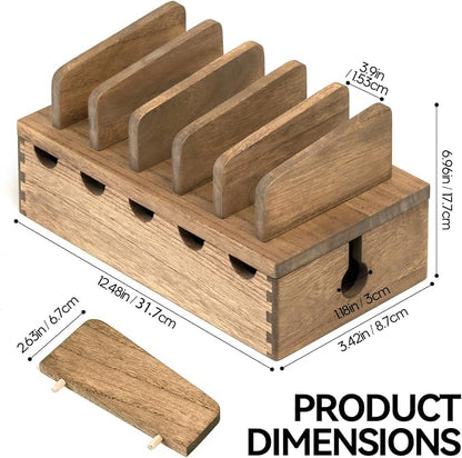 KIRIGEN Wood Charging Station Rack Organizer - Image 7