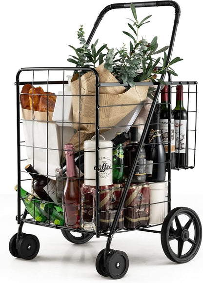 Goplus Jumbo Folding Shopping Cart by Goplus