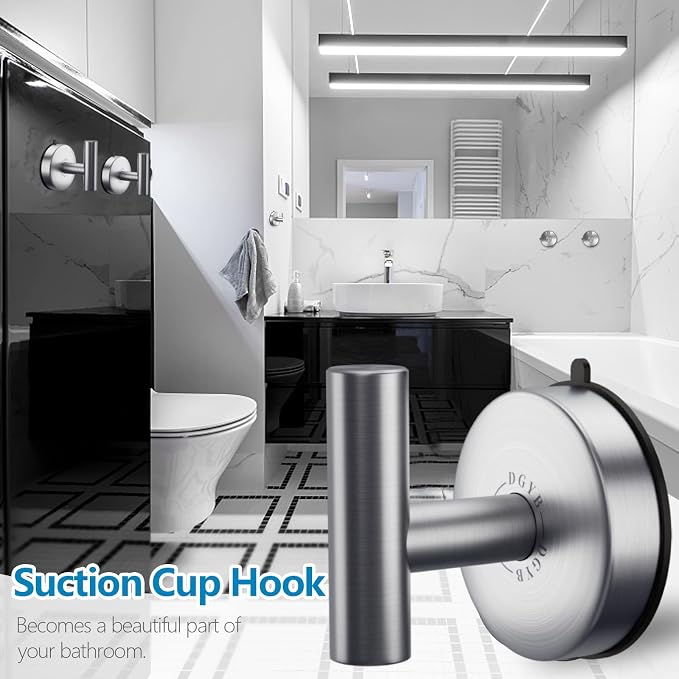 DGYB Large Suction Cup Hooks for Shower Set of 4 - Image 7