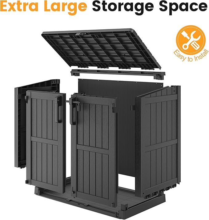 LHBcraft Outdoor Storage Cabinet 37 Cu Ft - Image 6