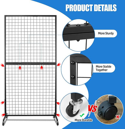 3'x 6' Gridwall Panel Display Stand - Image 4