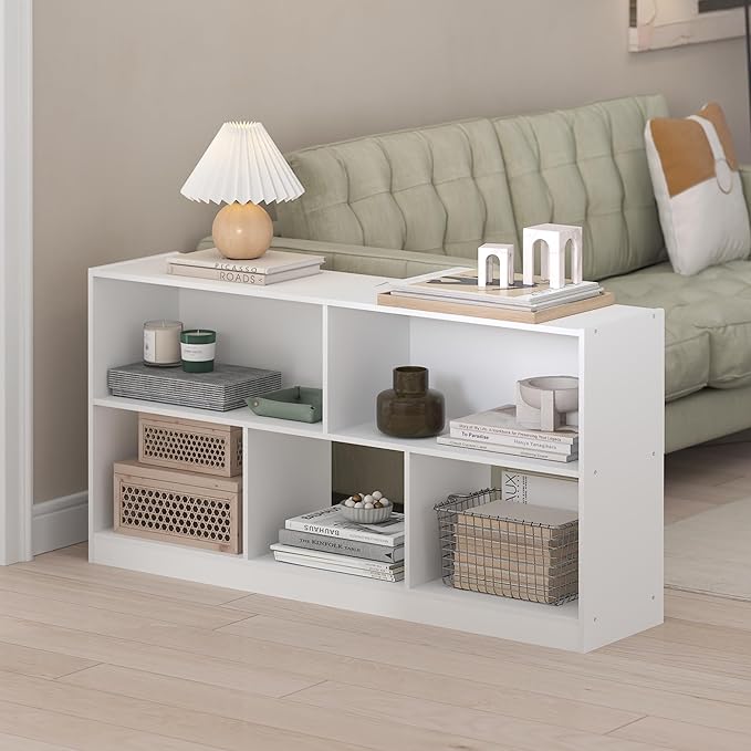 Furinno DALY Book Shelf, 5-Cube Bookshelf, Horizontal Cube Storage Organizer - Image 2