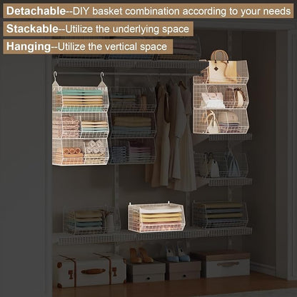 3 Tier Extra Large Closet Hanging Shelves - Image 8