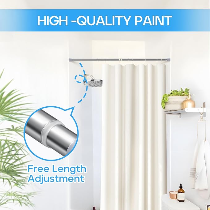 Tension Curtain Rod silver 1PCS Tension Rods - Image 3