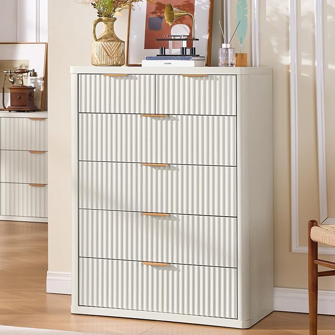 LEYAOYAO Fluted 6 Drawers Dresser - Image 3