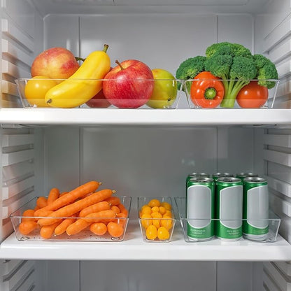 12 Pcs Clear Plastic Drawer Organizer, Kitchen Bathroom Fridge Utensil Vanity - Image 6