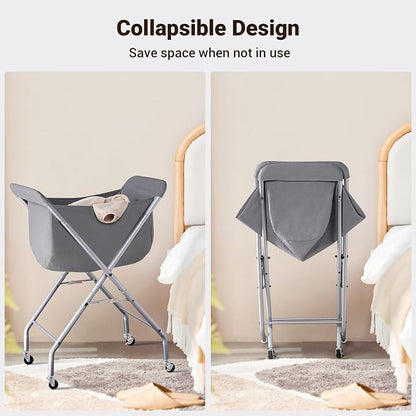 ELYKEN Laundry Basket with Wheels, Collapsible Laundry Hamper, Foldable Design - Image 5