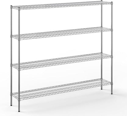 14" Deep x 72" Wide x 64" Height Wire Shelving Kit | 4-Tier | NSF Commercial by Regal+Altair