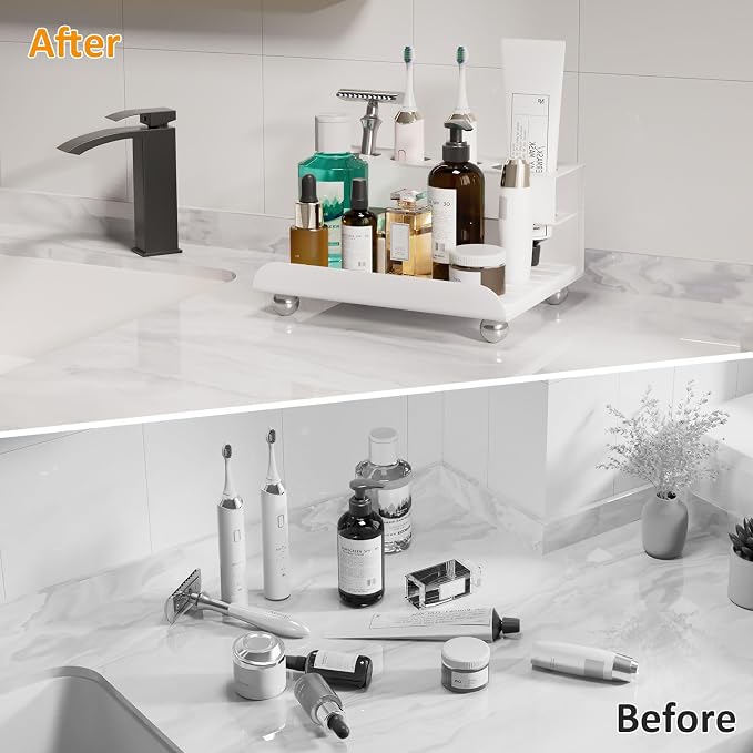 Quick Dry Electric Toothbrush Holder 4 Slots Metal Bathroom Counter Organizer - Image 5