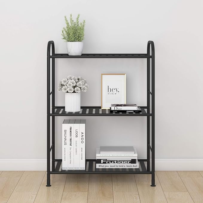 JSB 3-Tier Adjustable Shelving Unit, Heavy Duty Storage Rack Organizer Metal - Image 4