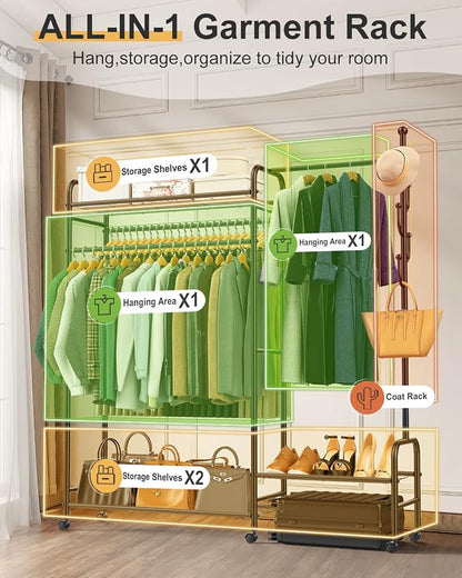 3-In-1 Clothes Racks For Hanging Clothes - Image 2