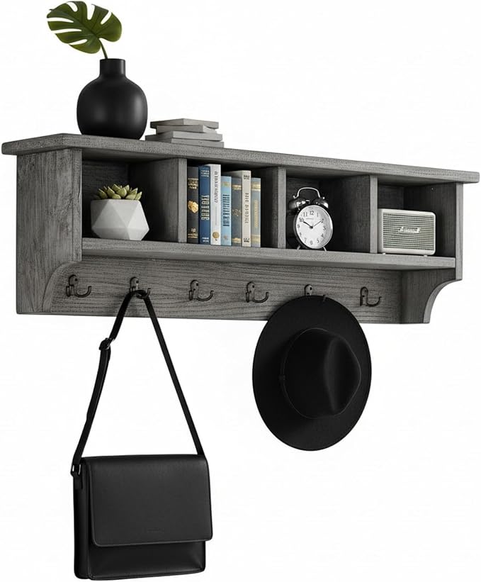 Pomona Solid Wood Entryway Coat Rack - Image 7