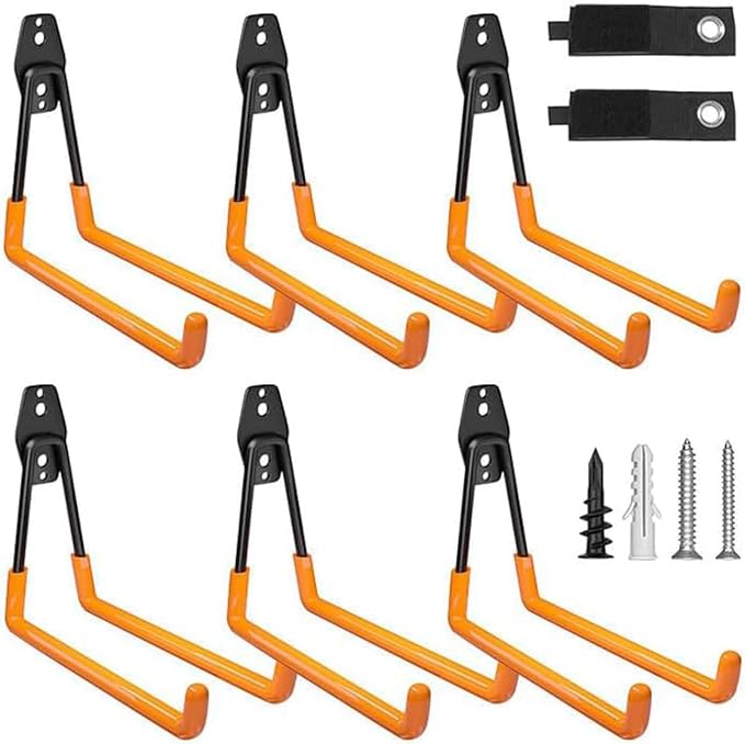 Garage Hooks Heavy Duty, 8 Pack Wall Mount Storage Hangers by Wallavant