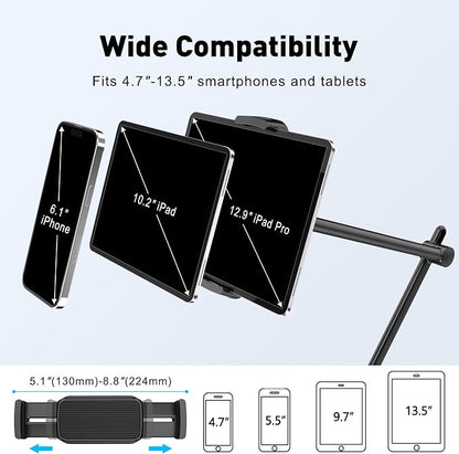 AboveTEK Tablet Stand Holder for Desk & Bed, Aluminum iPad Holder Arm - Image 3