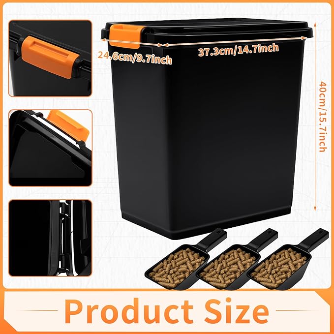 Maxdot 3 Sets 22lb Dry Pellet Storage Bin Kit - Image 2