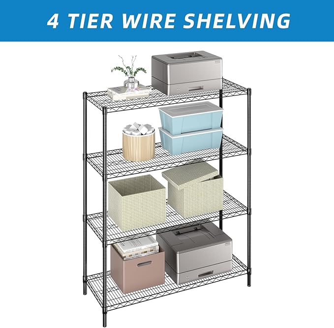 Guan River 4-Shelf Heavy Duty Wire Shelving, Metal Shelf, Sturdy and Durable - Image 6
