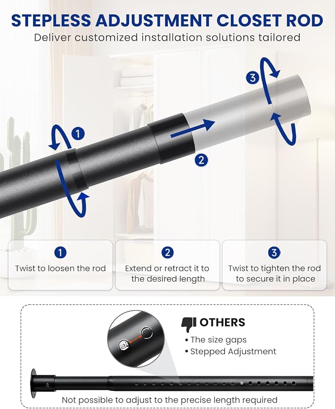 Closet Rods for Hanging Clothes - Image 4
