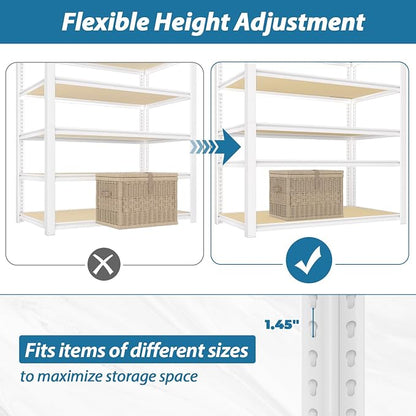 PrimeZone 28" W x 12" D x 59" H Closet Storage Shelves - Image 4