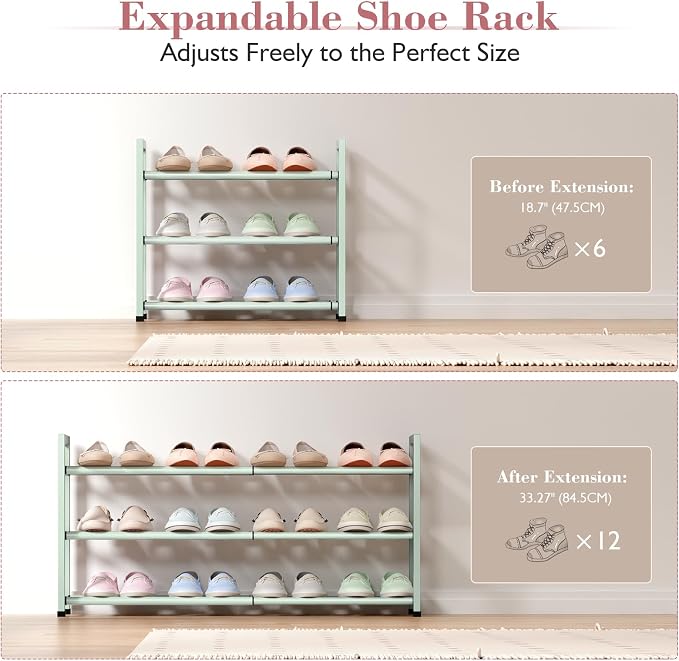 Bumusty 3-Tier Expandable Shoe Rack - Image 4