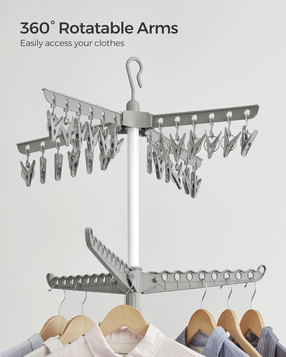 SONGMICS 2-Tier Clothes Drying Rack, 72-Inch Folding Laundry Drying Rack - Image 8