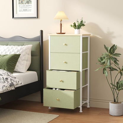 Sweetcrispy Dresser for Bedroom, 4 Drawer Storage Cabinet, Tall Nightstand | - Image 7