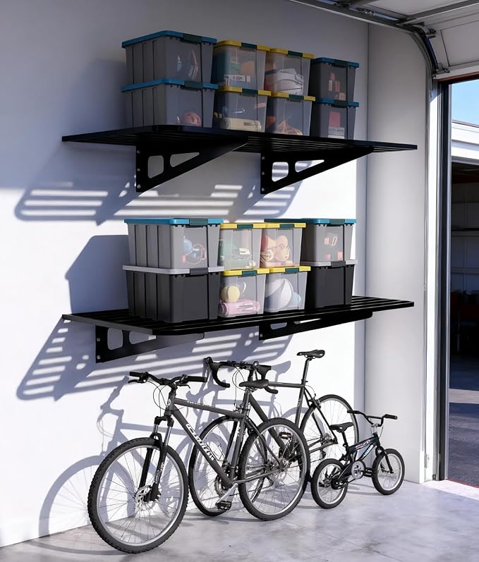 Garage Wall Shelving 2-Pack 2x4ft 24-inch-by-48-inch Wall Shelf Garage Storage - Image 2
