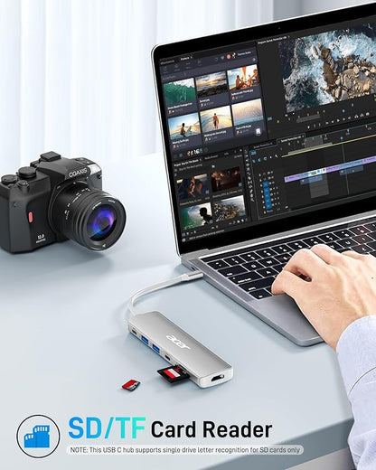 Acer USB C Dock, 7 in 1 USB-C to HDMI Hub, 2 USBA 3.1 GEN1 and 5Gbps Type-C - Image 6
