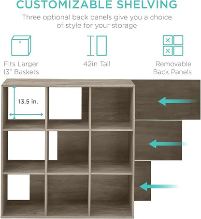 Best Choice Products 9-Cube Storage Organizer, 13.5in Shelf Opening, Display - Image 3