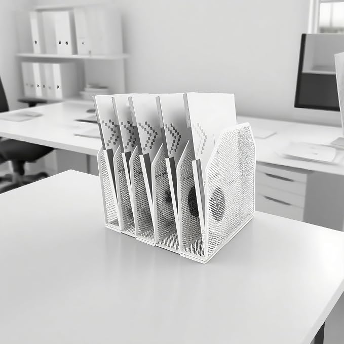 Adjustable Desk File Organizer, Detachable Office Folder Organizer, Compact - Image 9