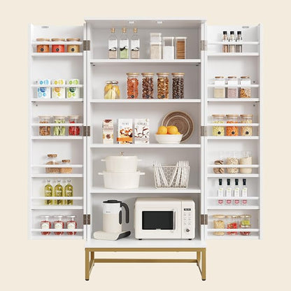 Saudism Pantry Cabinet, Large Cupboard - Image 9