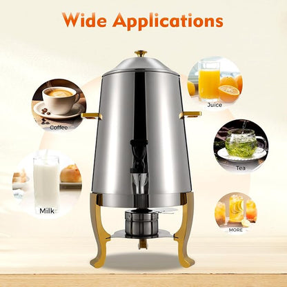 3.4 Gallon Stainless Steel Hot Beverage Dispenser, 13L Coffee Urn - Image 7