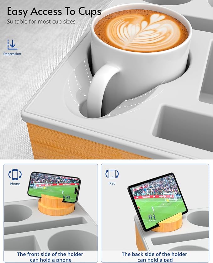Couch Cup Holder Tray - Image 3