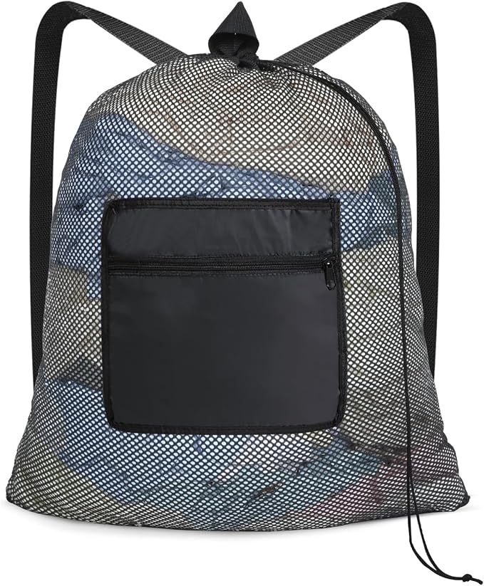 OTraki Laundry Bag Backpack 24x27 Inch Heavy Duty Mesh Laundry Bag Travel by OTraki
