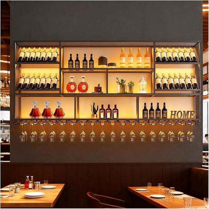 3 Tier Large Wine Rack Wall Mounted by Unknown