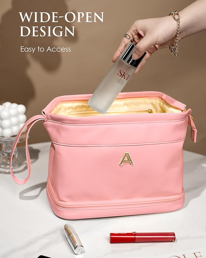 Gifts for Her, Initial Large Makeup Bags, Personalized Bags Cosmetic Bag - Image 5
